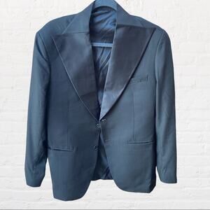 Black tuxedo jacket with black satin collar